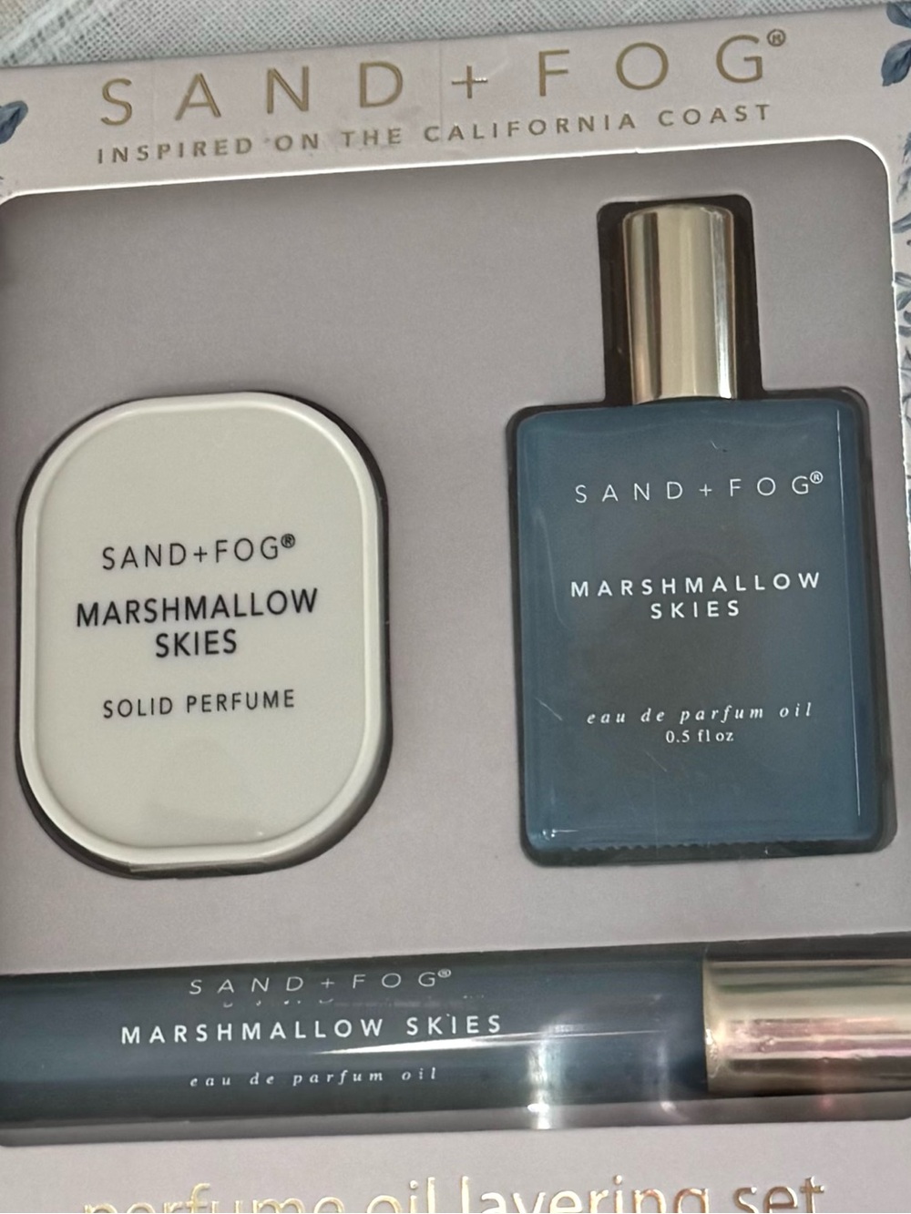 SAND + FOG Marshmallow Skies Trio Oil Layering Set - Sealed BNWT
